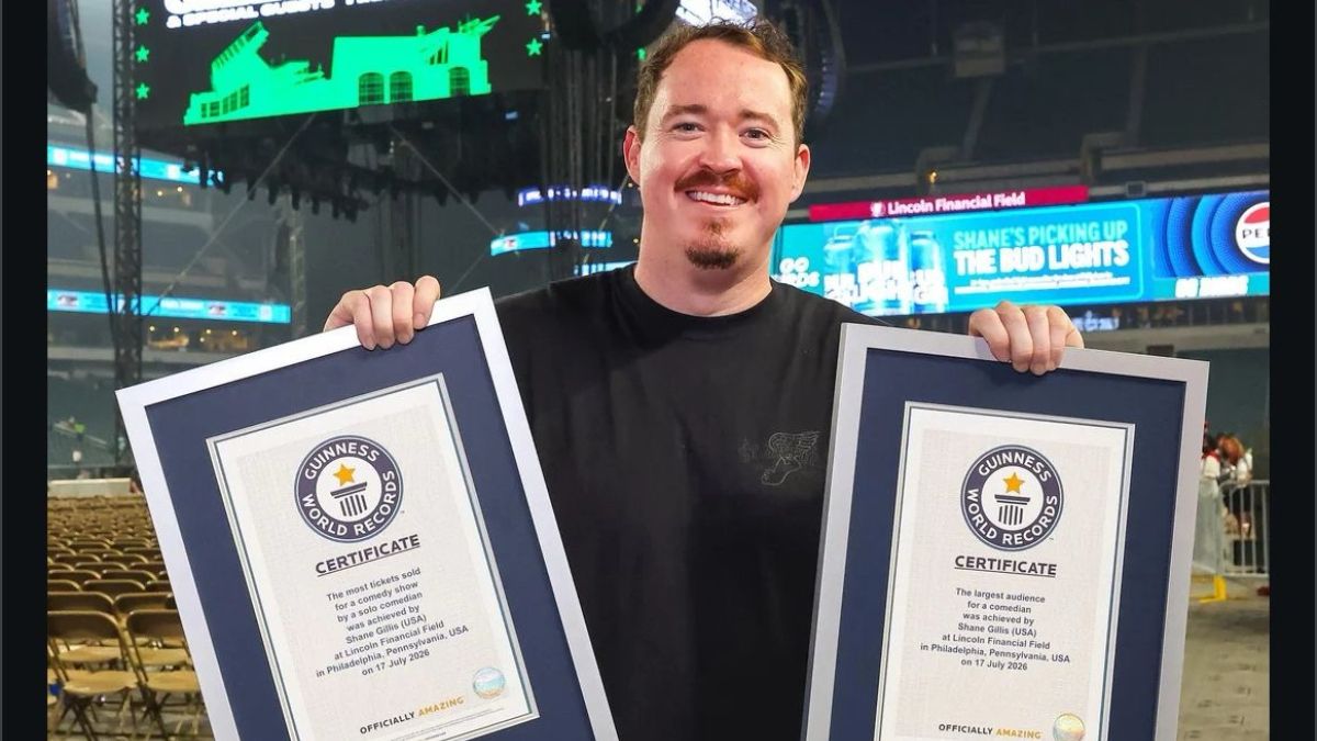 Featured image Shane Gillis breaks two comedy world records