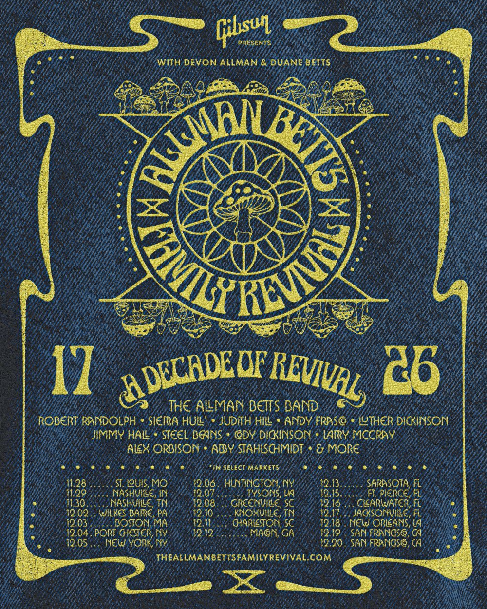 Featured image Allman Betts Band announces 10th Anniversary Family Revival Tour