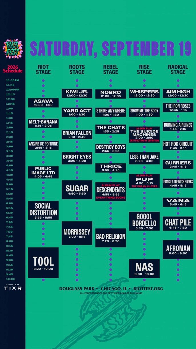 Featured image Morrissey opens for Tool at Riot Fest 2026