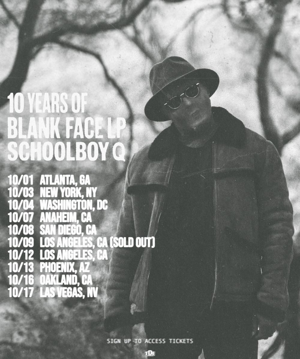 Featured image ScHoolboy Q Announces 10 Year Blank Face LP Tour