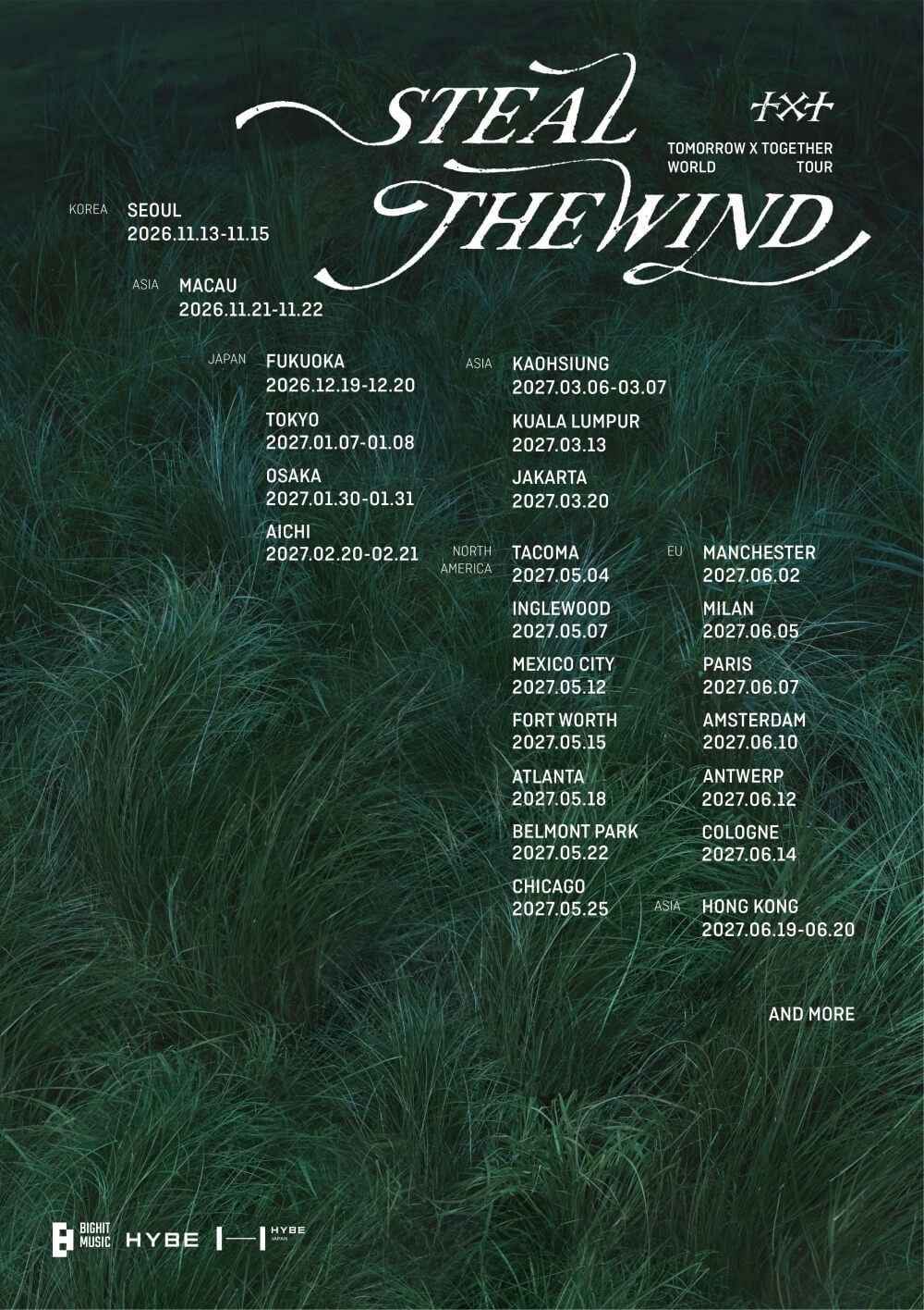 Featured image TXT Announces Steal the Wind World Tour