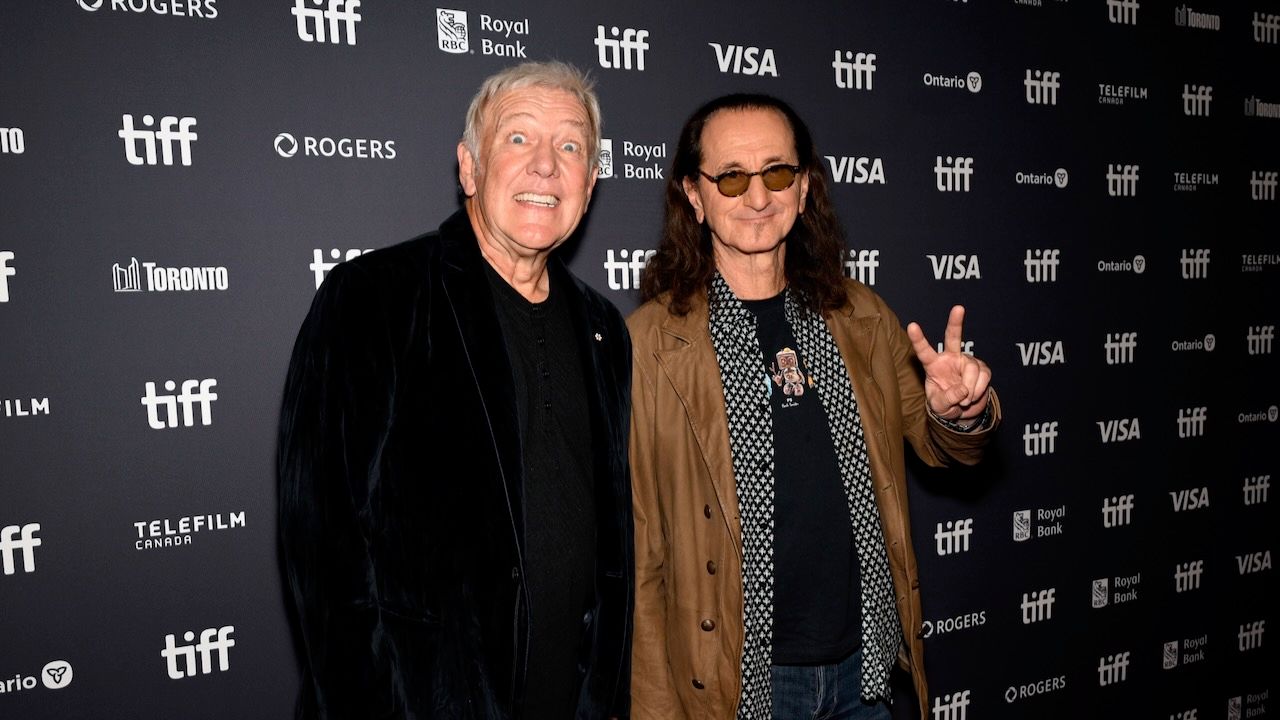 Featured image Geddy Lee and Alex Lifeson speak at Neil Peart Documentary Premiere