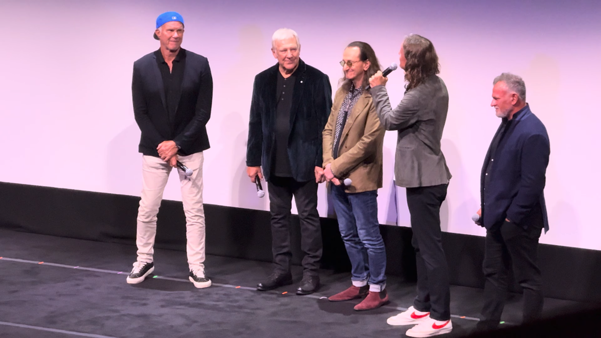 Featured image Geddy Lee and Alex Lifeson speak at Neil Peart Documentary Premiere