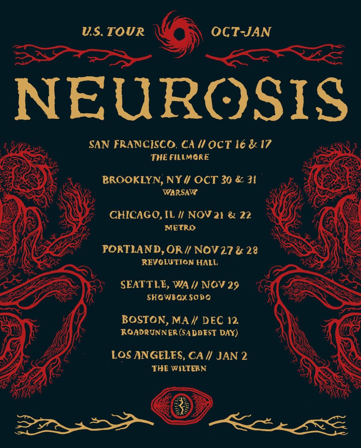 Featured image Neurosis 20262027 US Tour Dates Announced